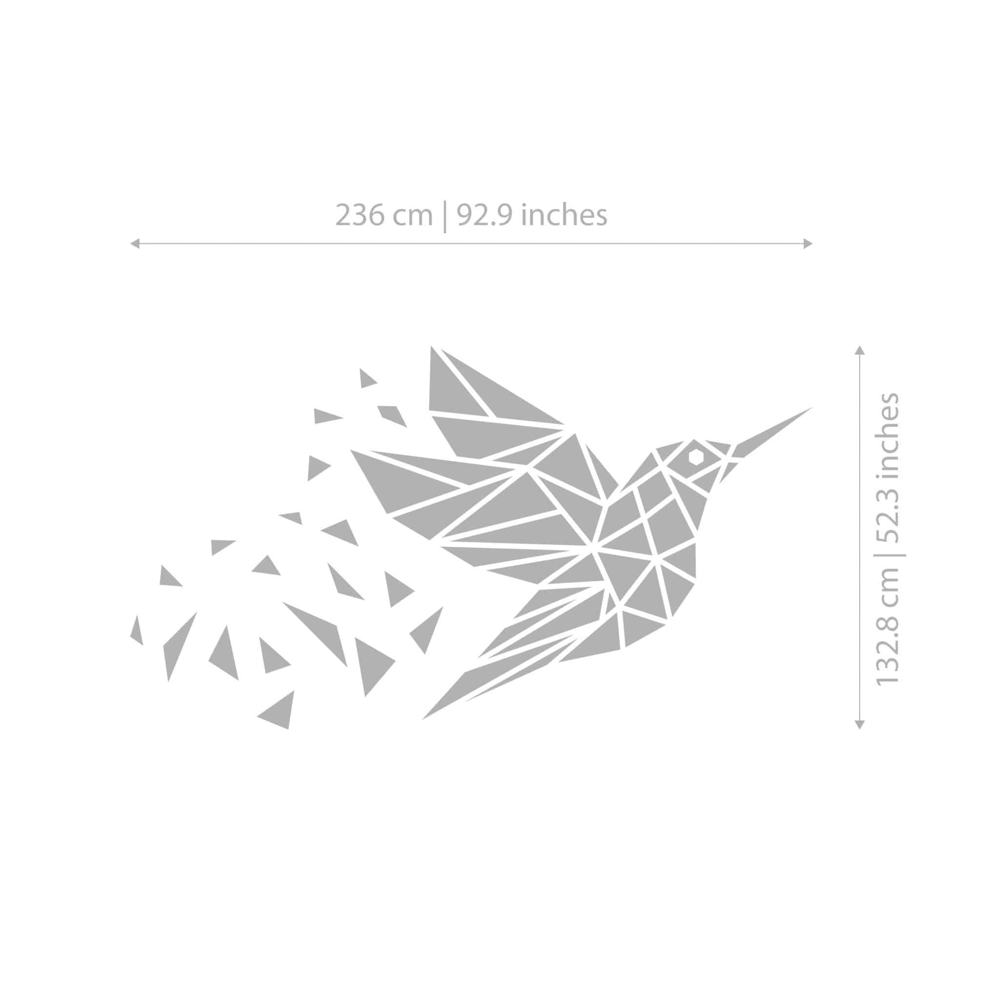 Hummingbird Geometric D Wall Art Moonwallstickers