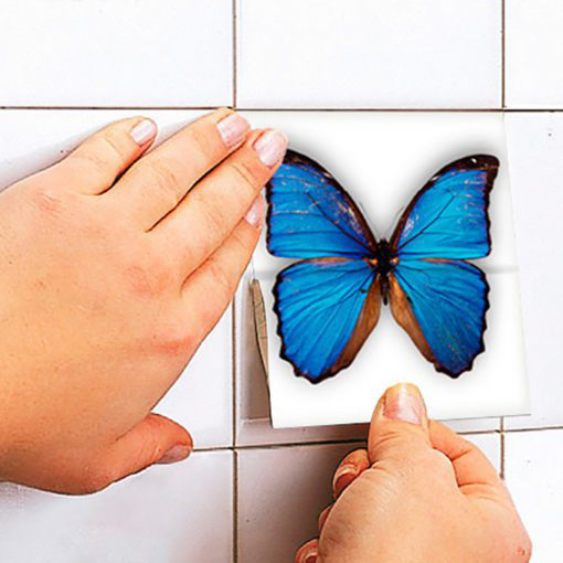Butterfly Tiles Stickers - Apply
