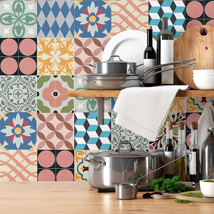 Kitchen Tiles Stickers Traditional
