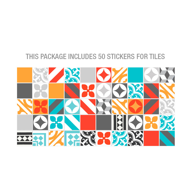 Stickers to Cover Tiles – Color Life (Pack of 50)