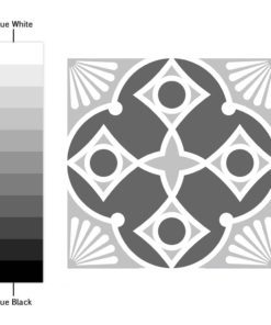 Grey Scale Floor Tile Decals - Color Spectrum