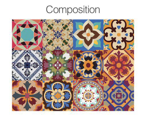Traditional Talavera Stickers - Composition