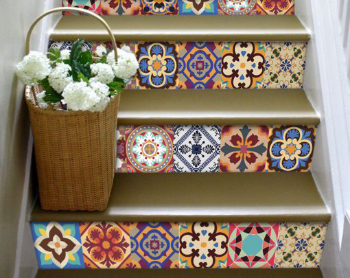 Traditional Talavera Stickers - Stairs