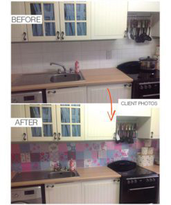 Patchwork Tile Stickers - Before & After