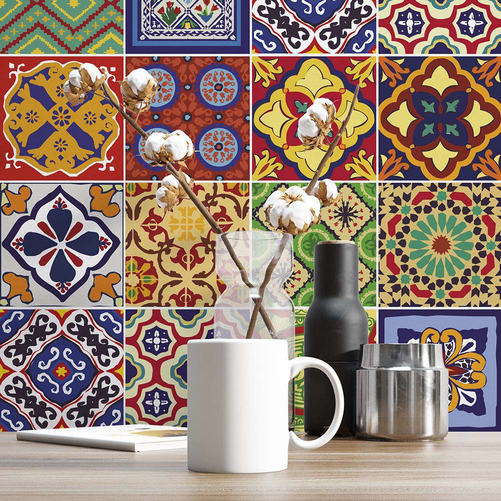 Talavera Tile Decals (Pack of 48)