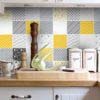 Tiles Stickers Yellow Gray - Wall