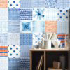 Shibori Watercolor Tile Decals - Wall