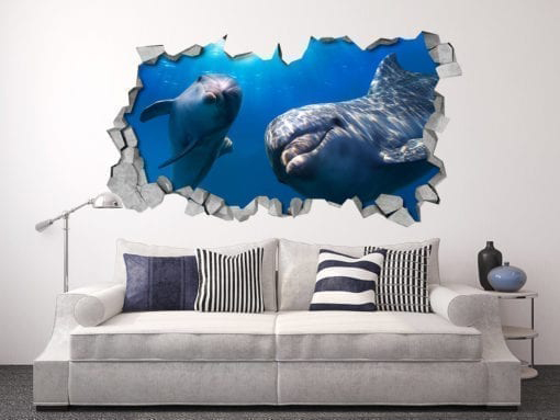 Dolphins Hello 3D Panels