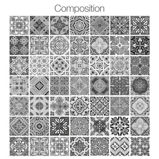 Portuguese Tiles BW - Composition