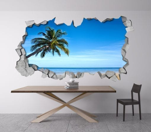Tropical Beach 3D Wall