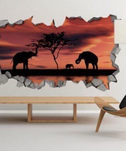 African sunset 3d wallpaper