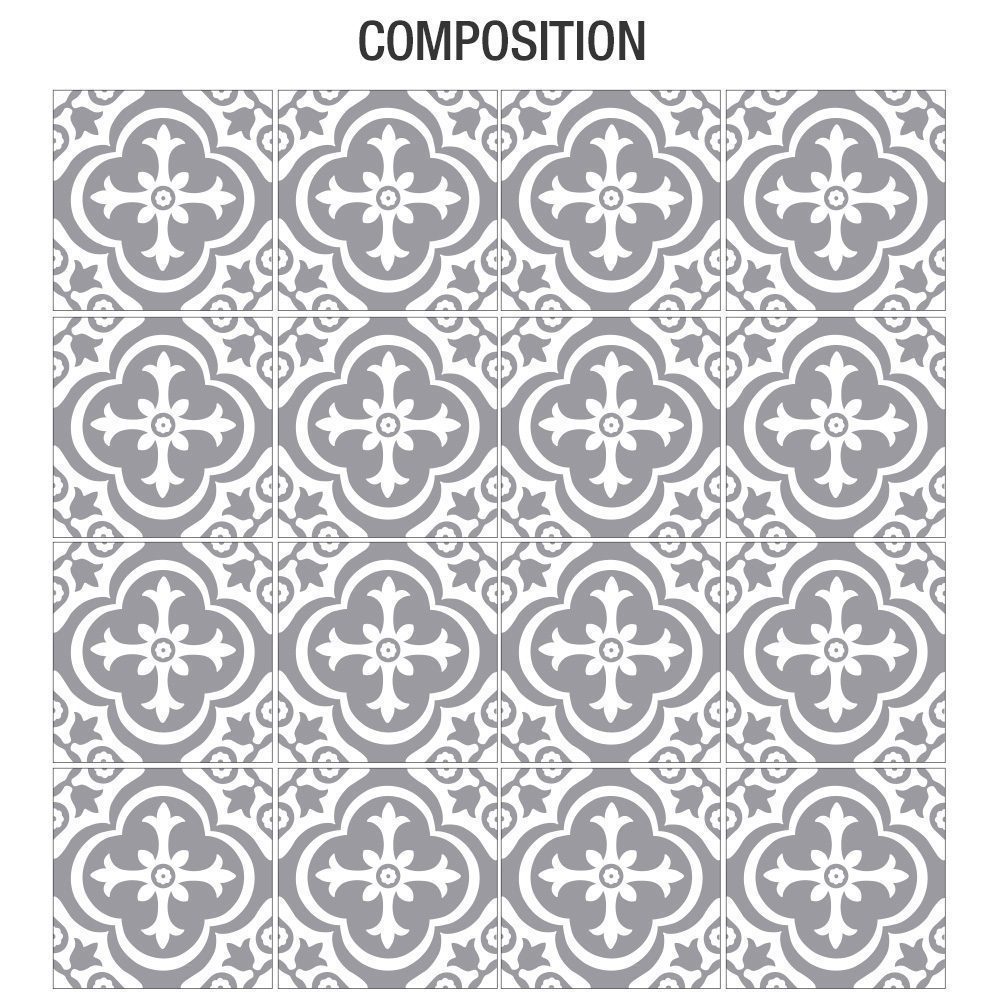 Moroccan Floor Tile Stickers (Pack of 32)