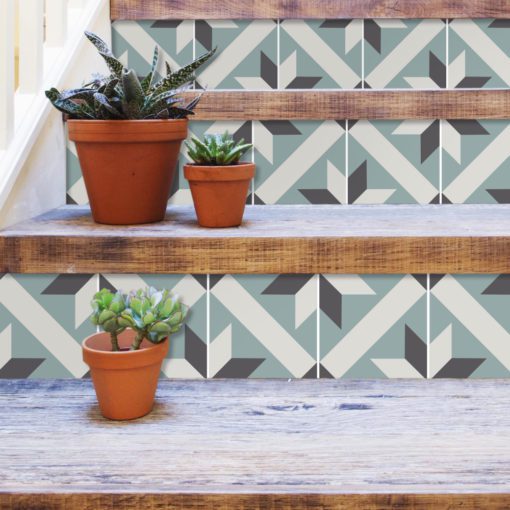 French Traditional Tile Decals - Stairs