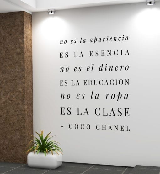 Vinilos Con Citas Célebres Es La Clase Coco Chanel