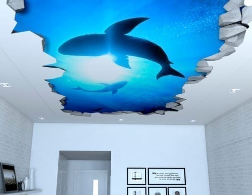 Sharks 3D Effect Ceiling Decals