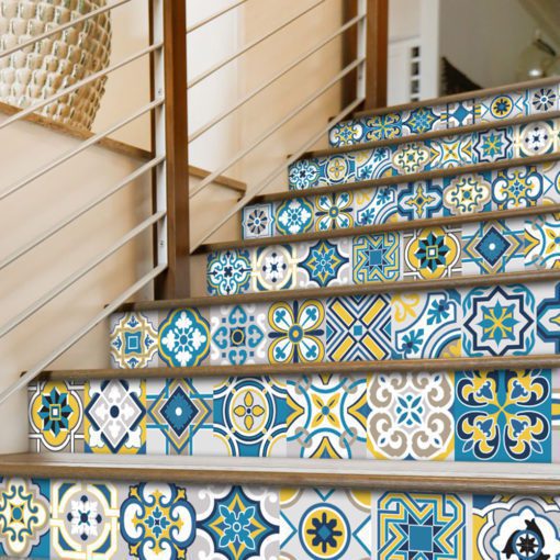 Colorful Tile Decals - Stairs