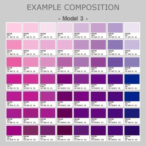Pantones Purple Tiles Stickers - Composition