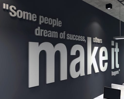 Make it Happen 3D Office Wall Art | Moonwallstickers.com