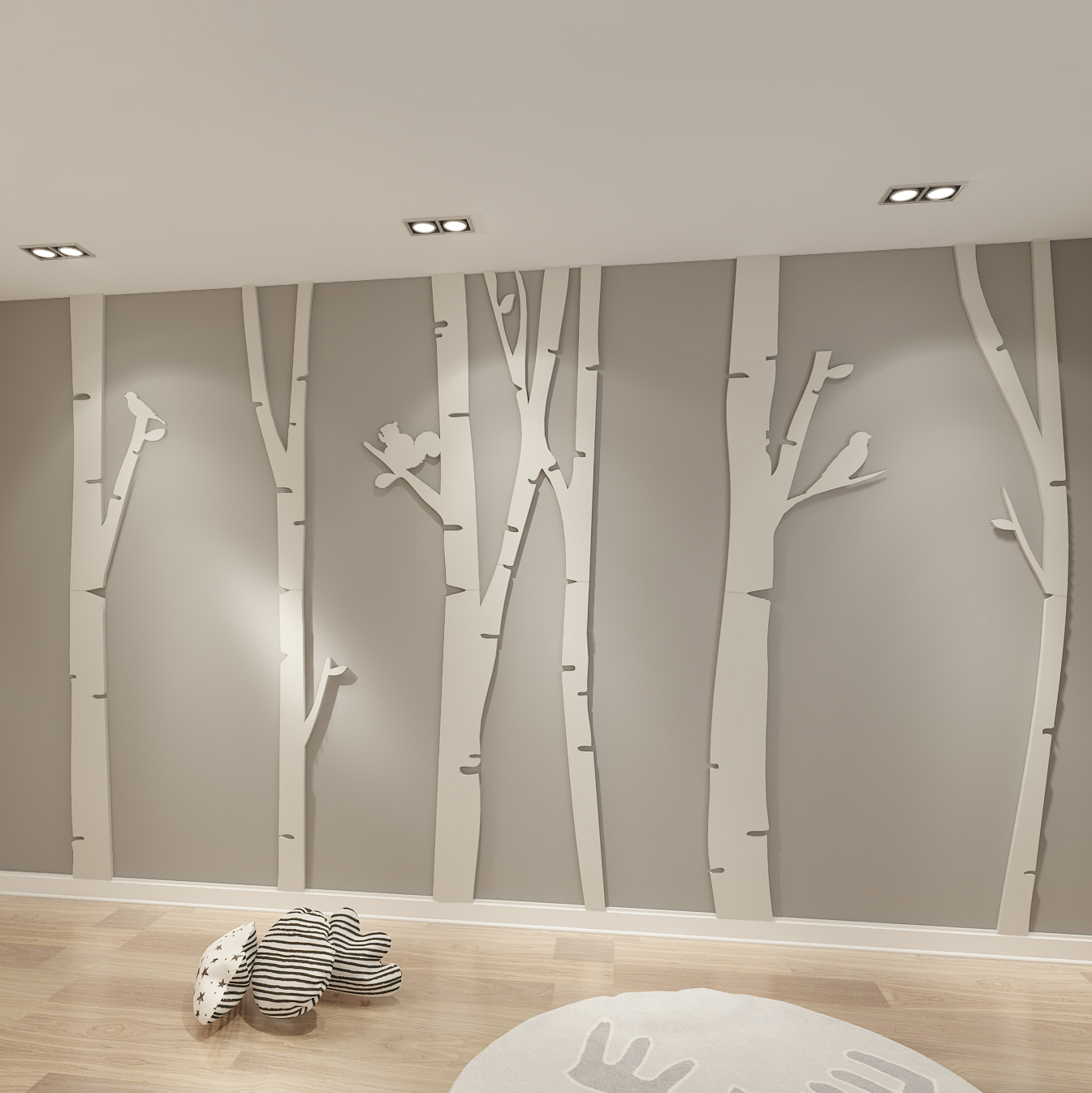 Birch Tree 12D Wall Art - Moonwallstickers.com