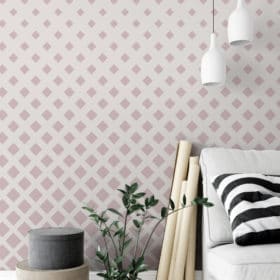 Pastel Pink Diagonal Small Pattern Wallpaper - Moonwallstickers.com