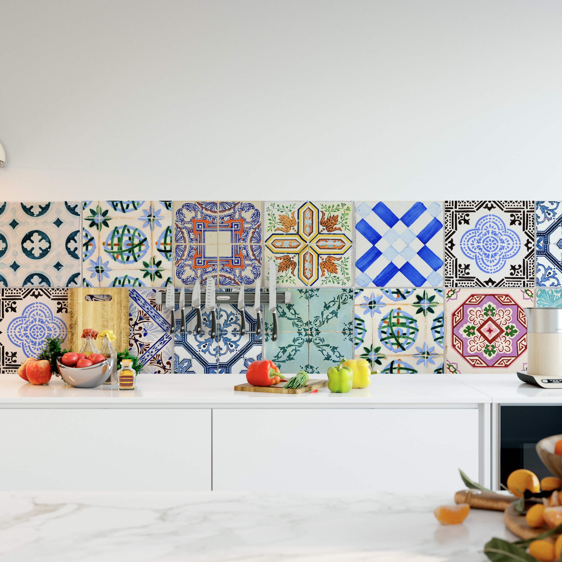 spanish tile backsplash