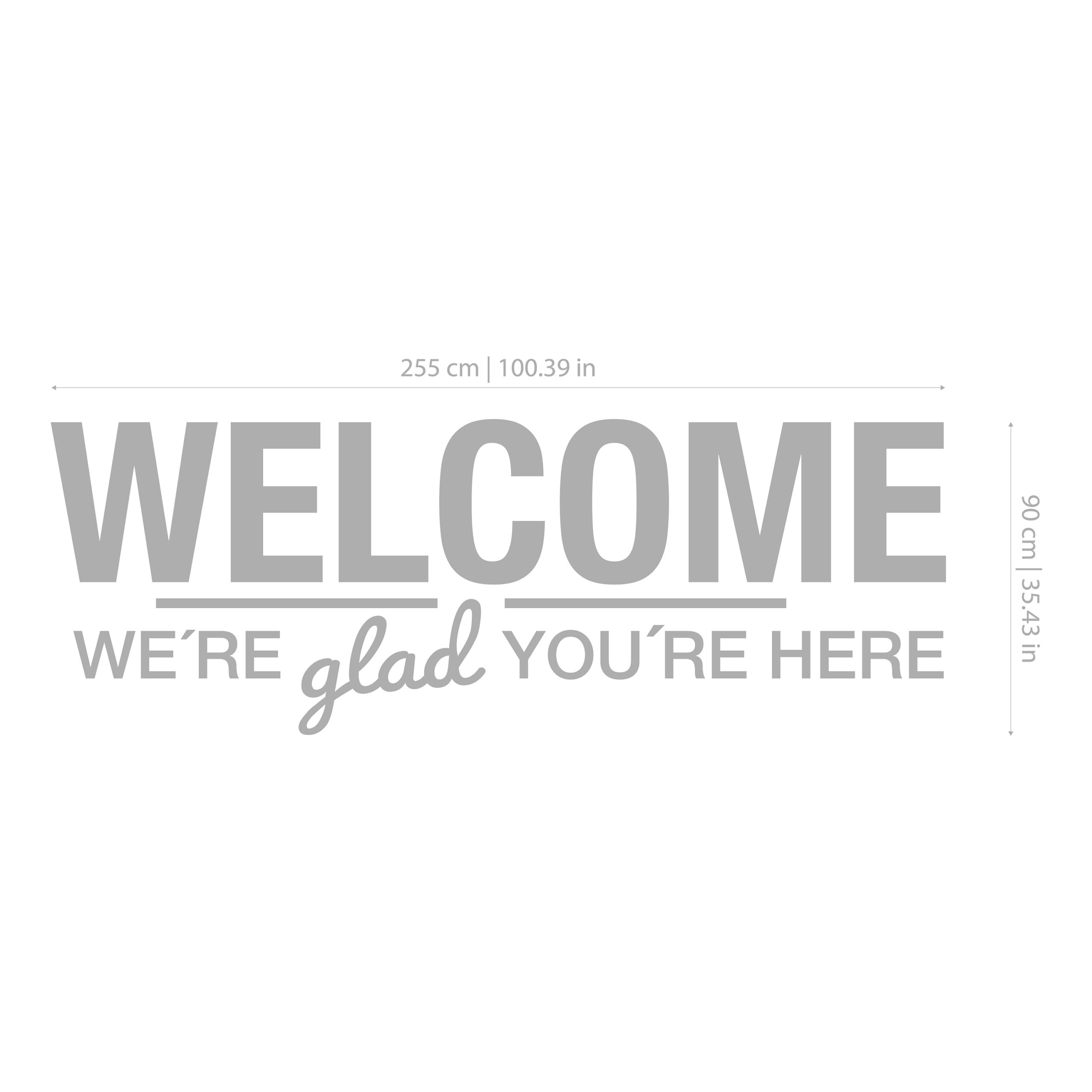 Welcome We re Glad You re Here Office Decor Moonwallstickers