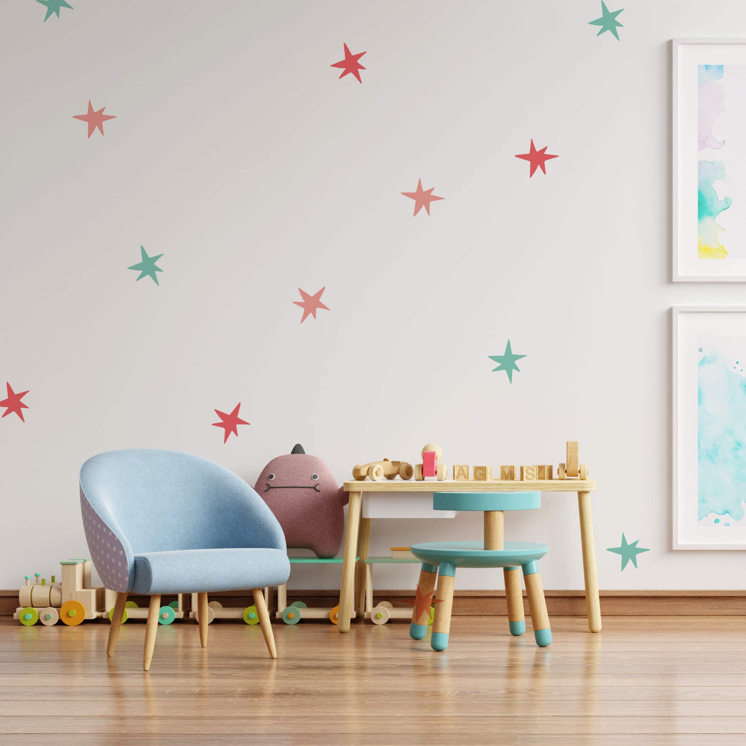 MVKV 1012 pegatinas autoadhesivas de pared con estrellas luminosas para  habitación infantil, decoración de pared, estrellas luminosas para  habitación de los niños, dormitorio : : Bebé