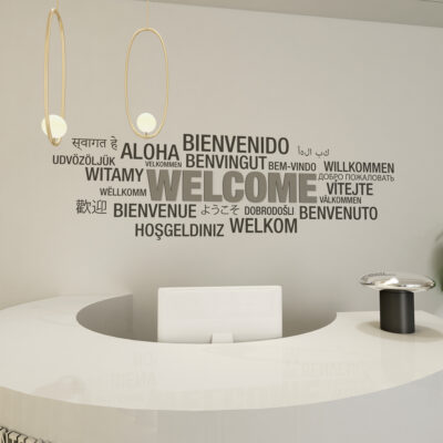 Welcome Multiple Languages 3D Wall Sign | Moonwallstickers.com