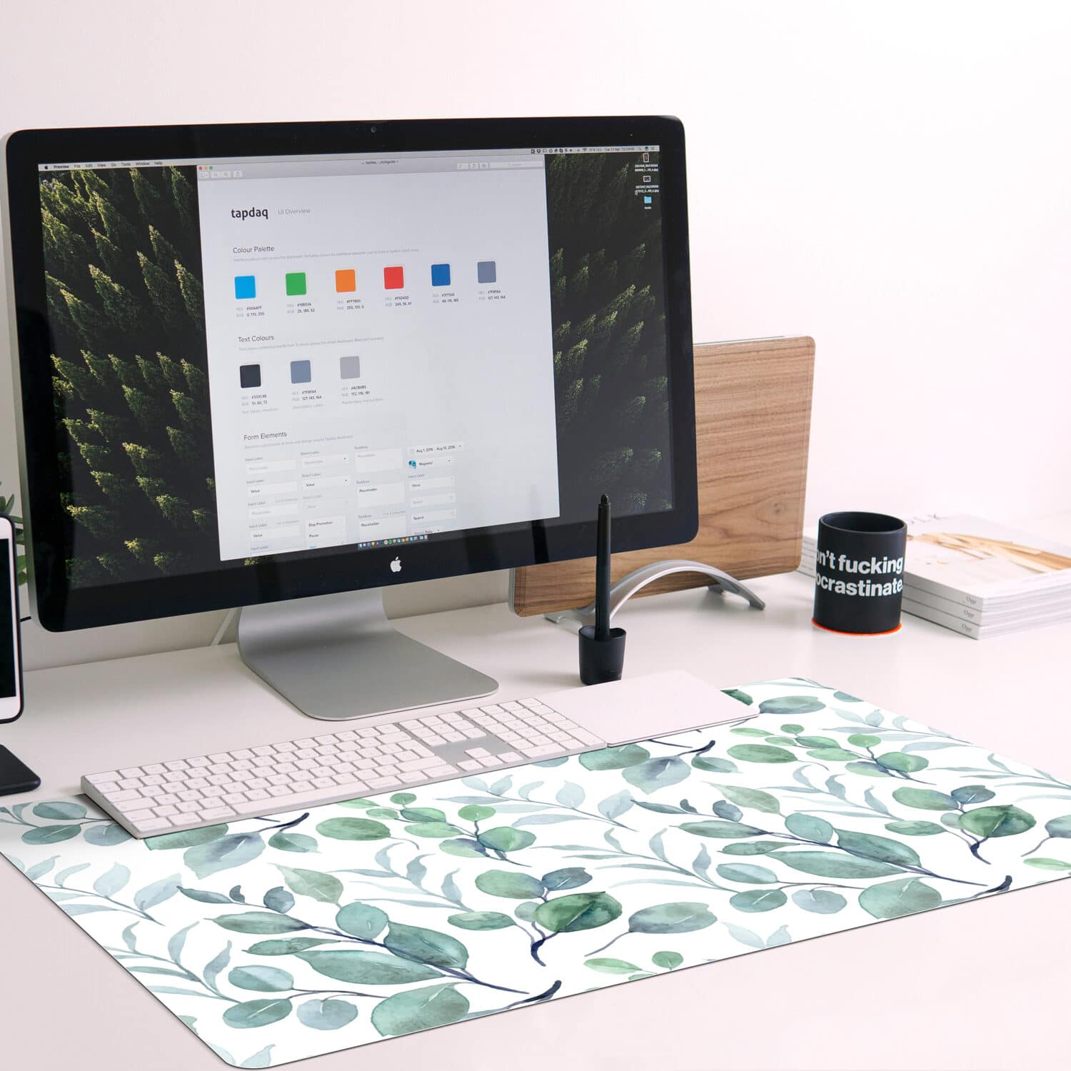 Desk Mat Eucalyptus Leaves - Moonwallstickers.com